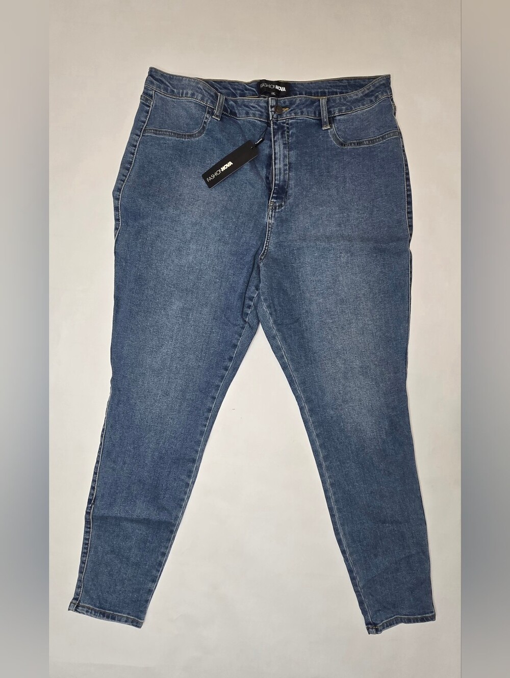 Fashion Nova Women’s High-Rise Blue Denim Jeans